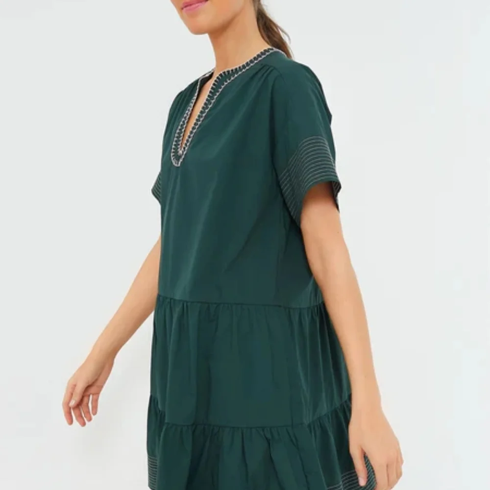 POMANDER PLACE Mini Oversized Evergreen Kinsley‎ Dress Size L - Picture 3 of 9